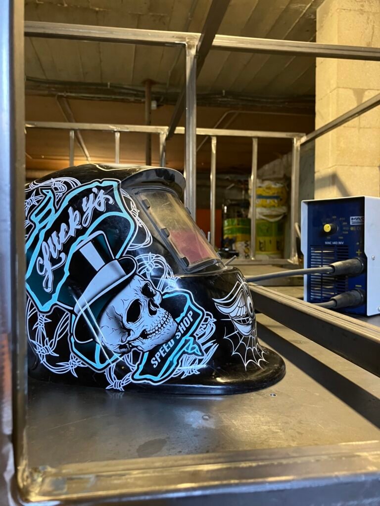 Photo d'un casque de soudeur